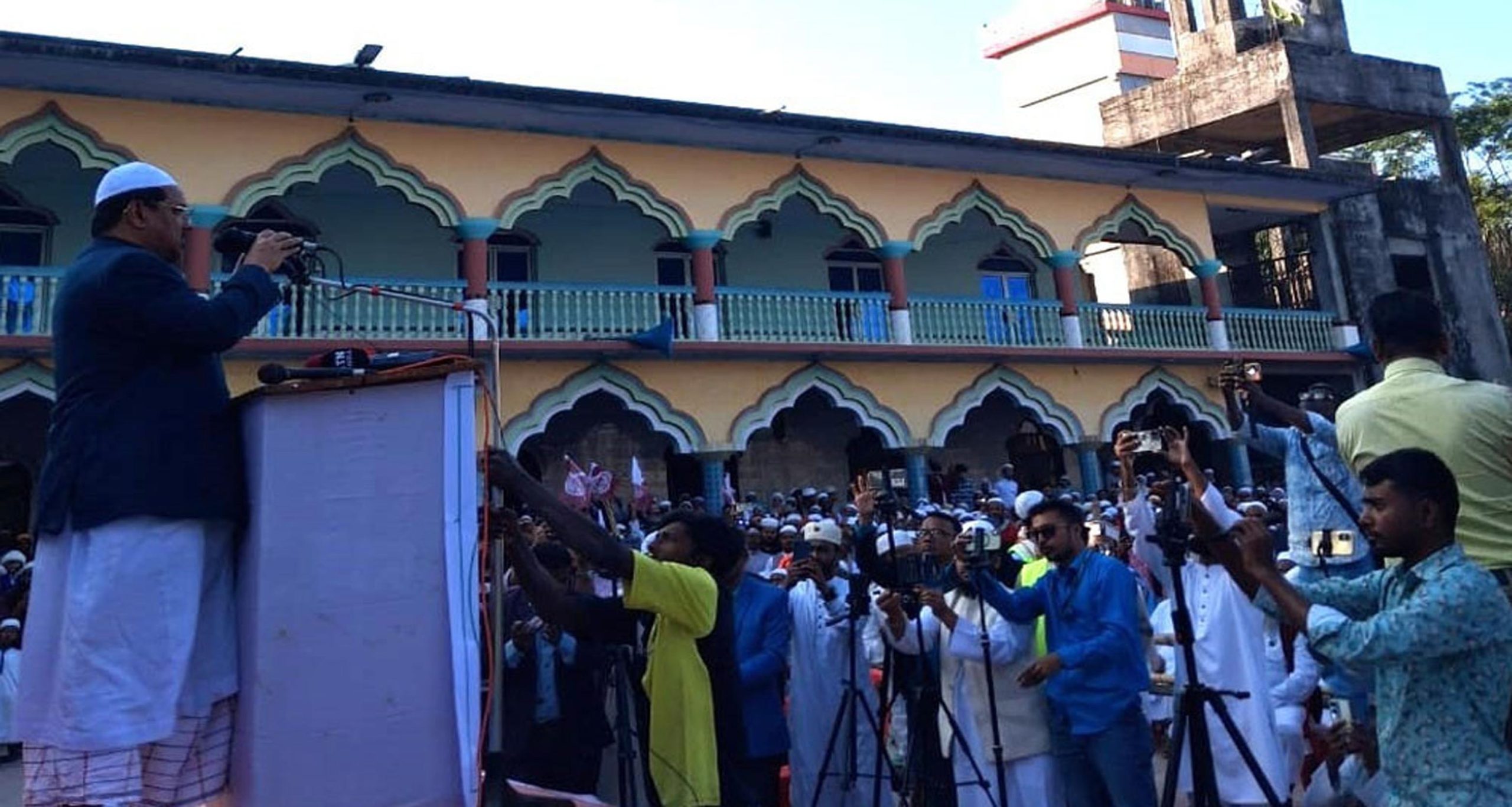 ঝালকাঠি কেন্দ্রীয় ঈদগাহ ময়দানে ইসলামী আন্দোলনের নির্বাচনীসভা!