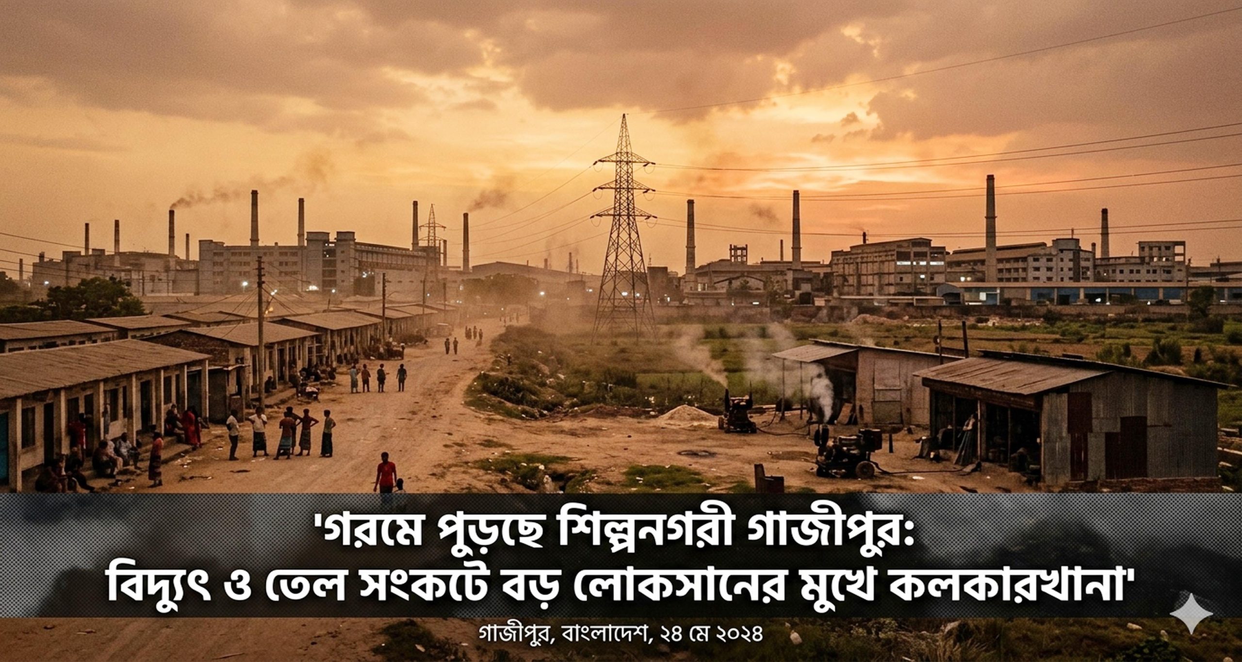 গরমে পুড়ছে শিল্পনগরী গাজীপুর : বিদ্যুৎ ও তেল সংকটে বড় লোকসানের মুখে কলকারখানা