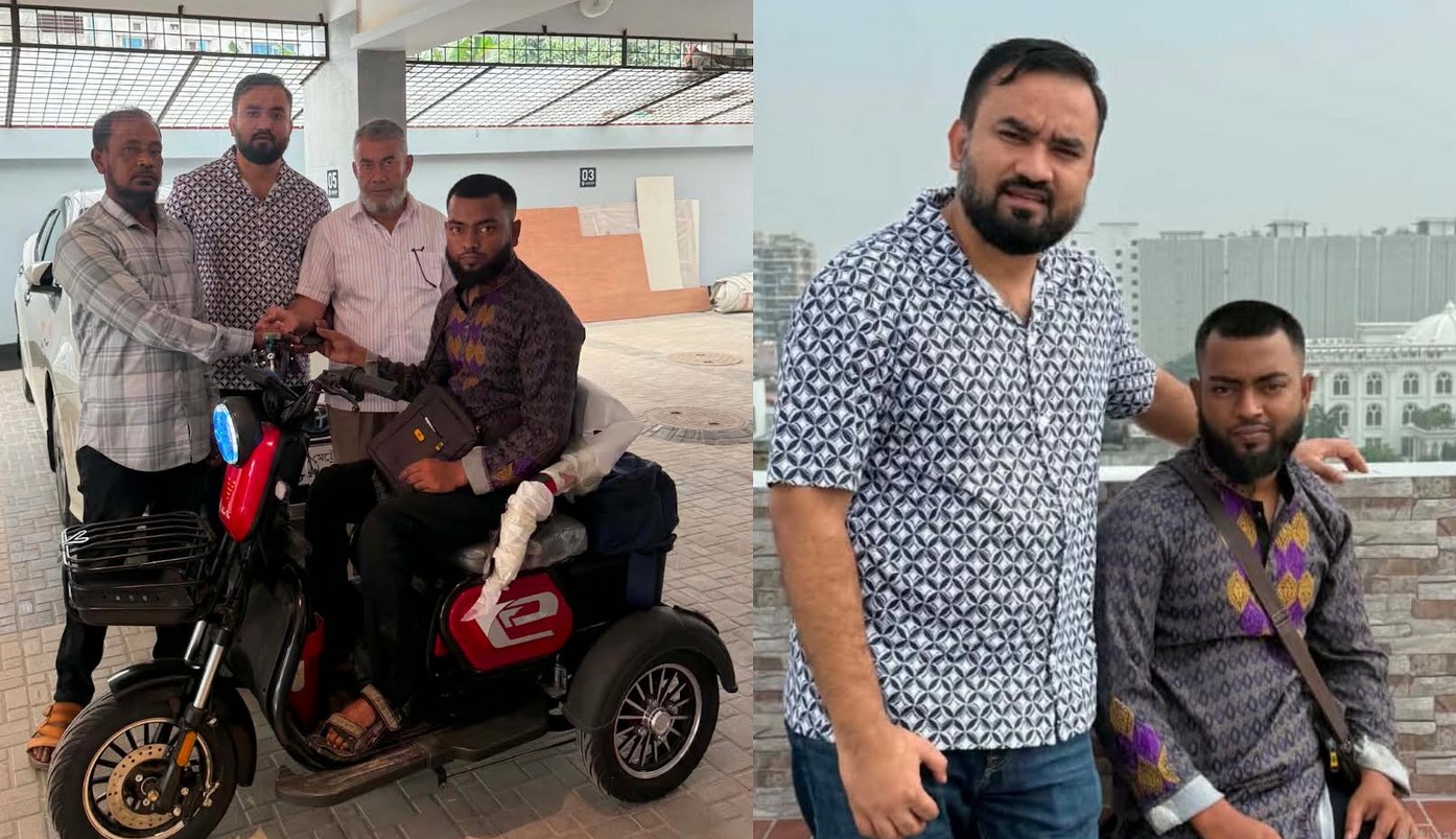 কলাপাড়ায় আক্কাসকে ই-হুইল উপহার, মানবিক দৃষ্টান্ত অভি বিশ্বাস