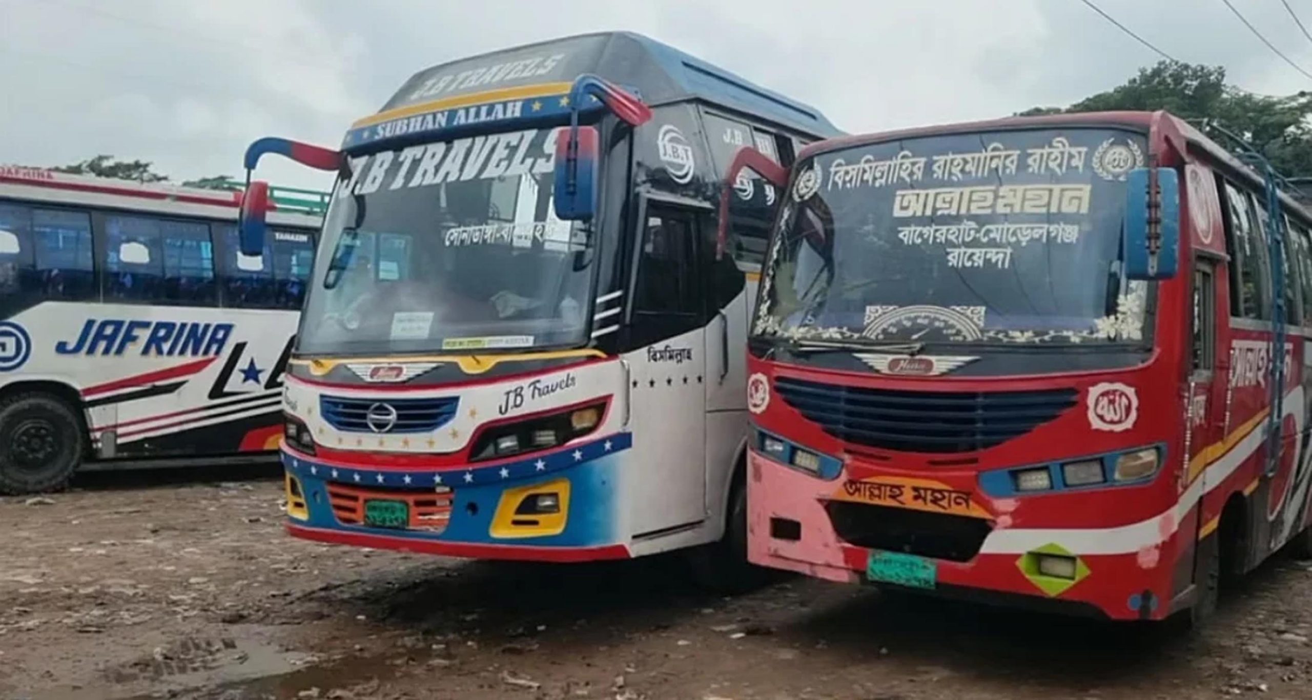 ৩ দফা দাবিতে খুলনা-বরিশালের পাঁচ জেলায় পরিবহন ধর্মঘটের ঘোষণা
