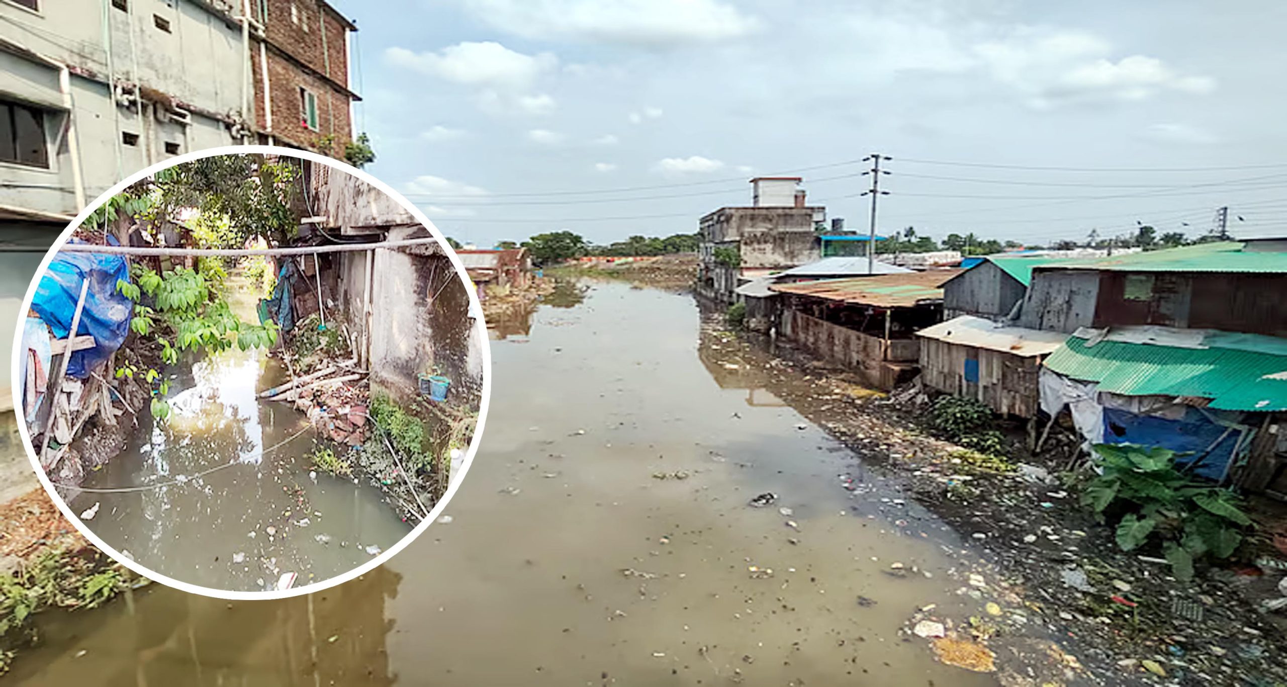 খাল ভরাট ও দখলে ঢাকার মতোই বাসযোগ্যতা হারাচ্ছে একসময়ের ভেনিস বরিশাল